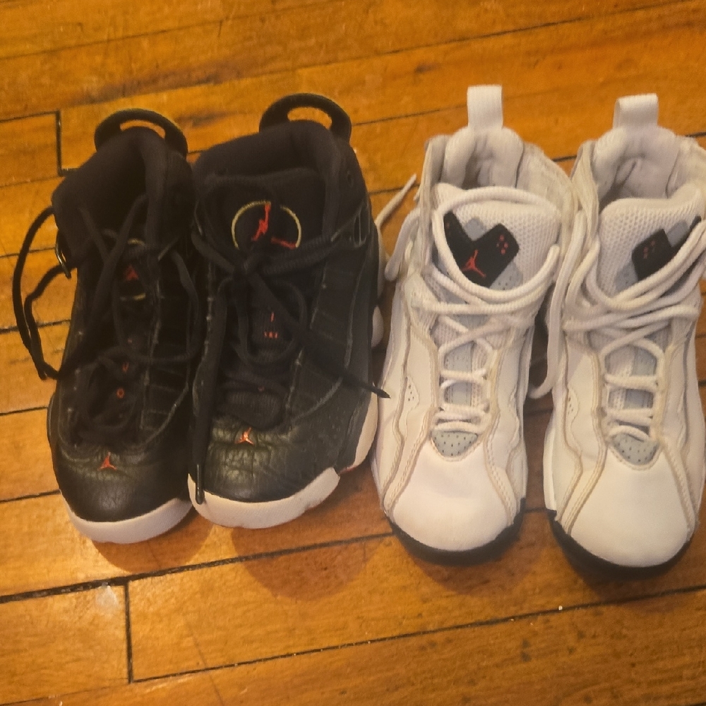 Jordan Kids Black and White Sneakers